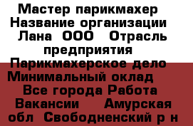 Мастер-парикмахер › Название организации ­ Лана, ООО › Отрасль предприятия ­ Парикмахерское дело › Минимальный оклад ­ 1 - Все города Работа » Вакансии   . Амурская обл.,Свободненский р-н